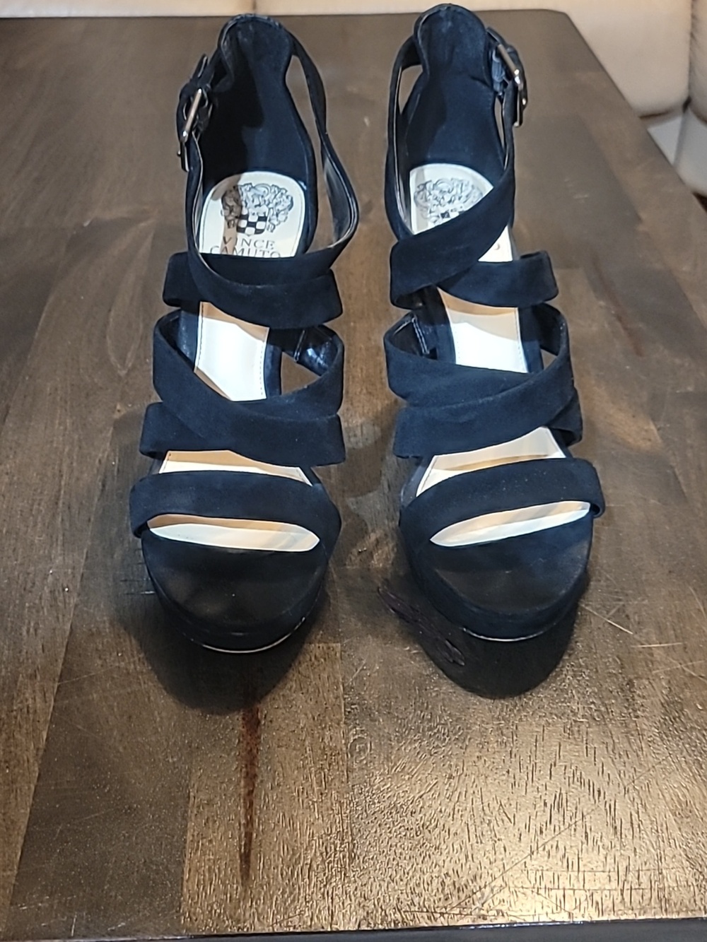 Vince Camuto Black Strappy Heels